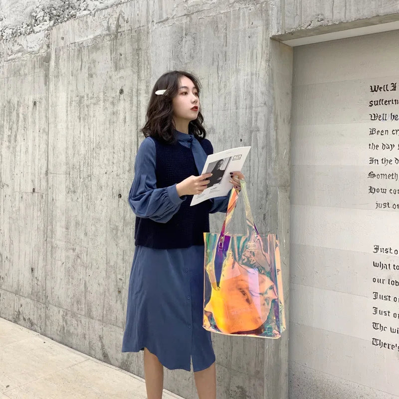 Модная индивидуальная прозрачная Портативная Лазерная упаковочная сумка