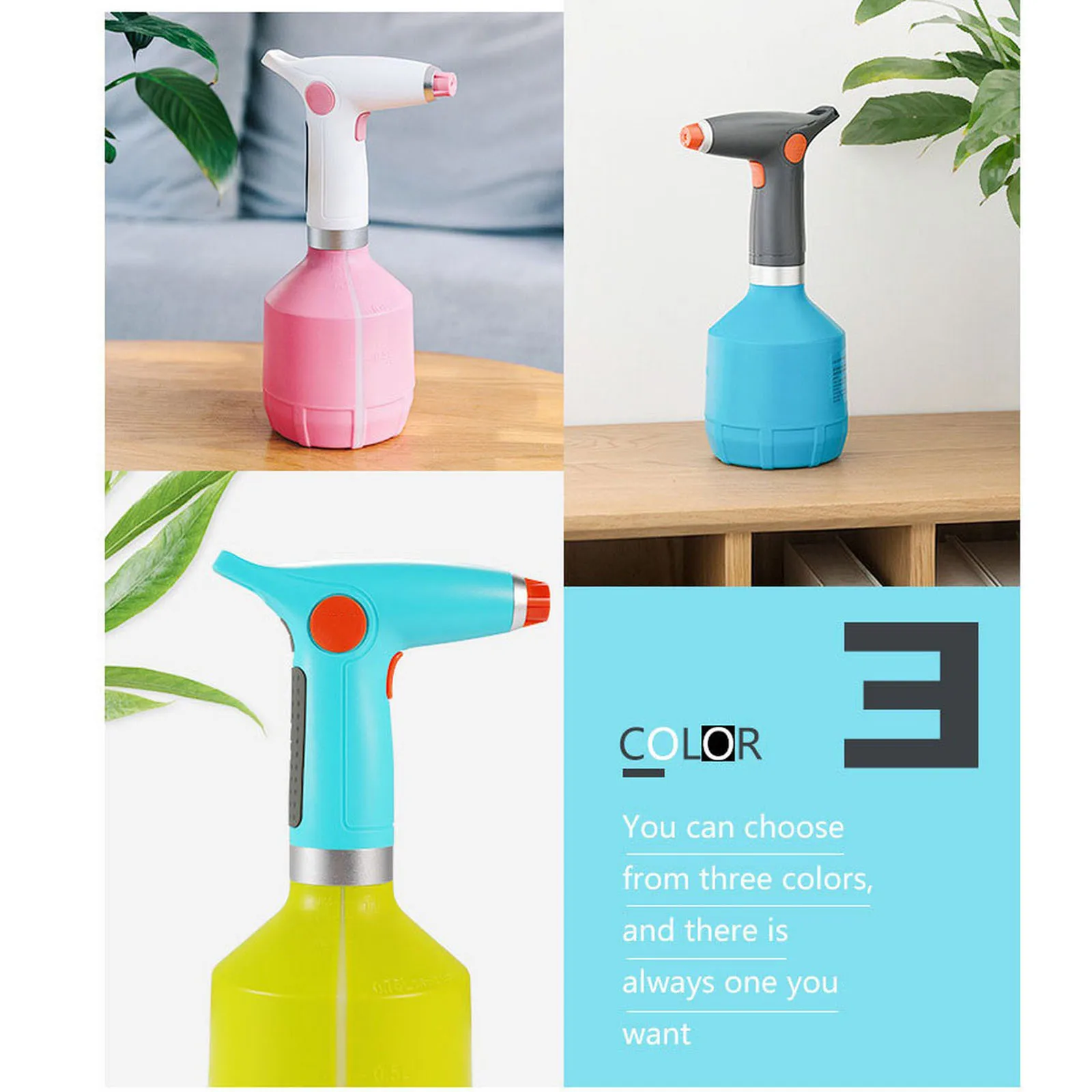 

1L Electric Sprayer Garden Tool Flower Watering Device Disinfection Water Spraying Hand-held Electric Watering Can Water Pump