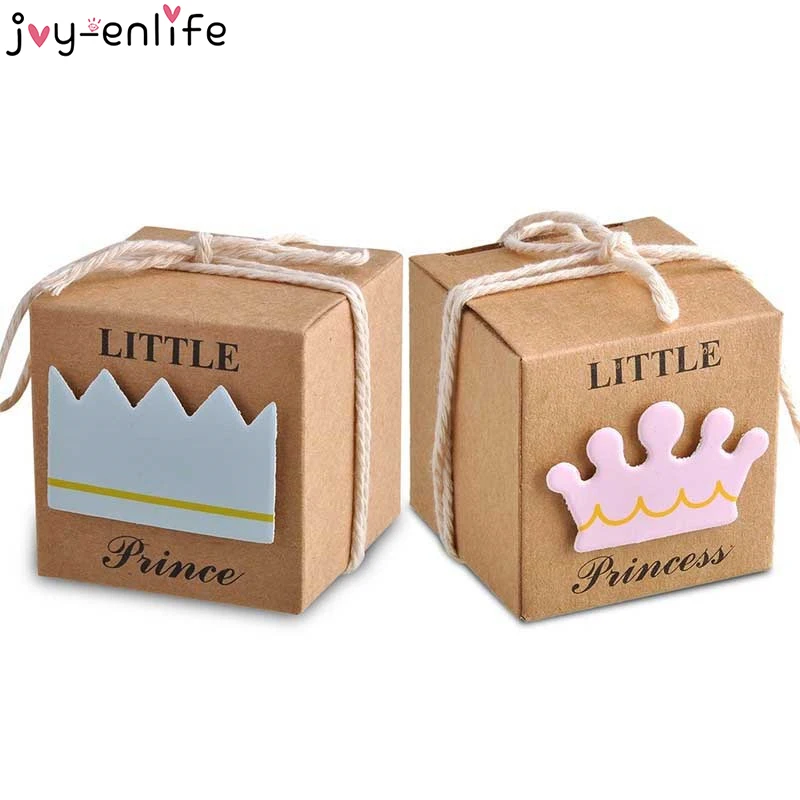 Joy Enlife 20/40 шт крафт бумага коробка для конфет детский душ подарок гостей