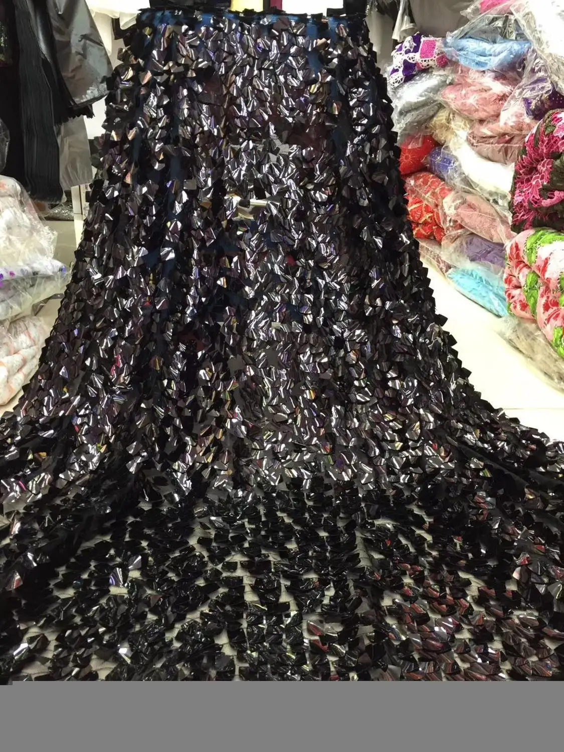 2019 Hot sell new Emerald gold yellow Nigerian French Sequins Lace Fabric African Bridal Net High Quality HT30681123688LL88 | Дом и сад