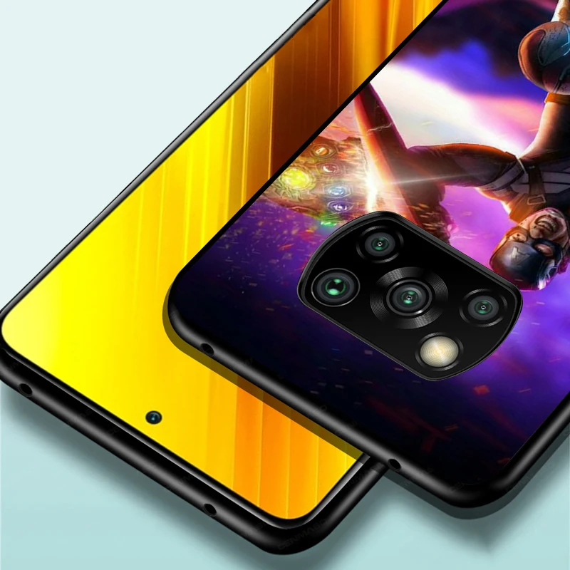 

Marvel Deadpool Iron Man For Xiaomi Poco X3 NFC M3 M2 X2 F3 F2 Pro C3 F1 Mi Play Mix 3 A3 A2 A1 Black Phone Case