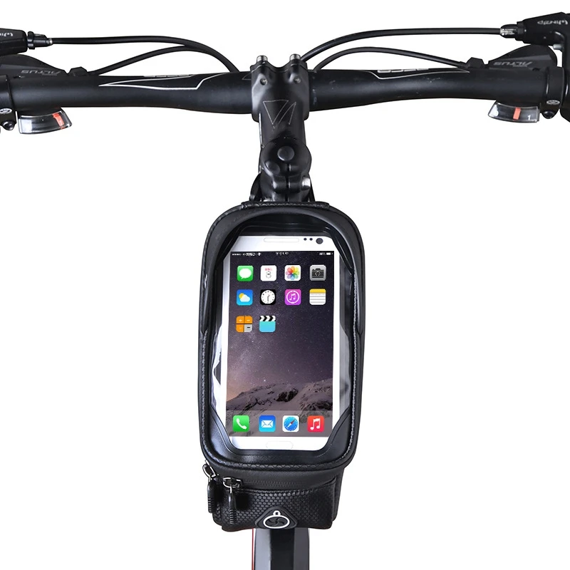 

Contact Screen Phone Case Bag EVA Bicycle Front Top Tube Bag Waterproof Cycling Phone Mount for MTB Frame Handlebar Bag