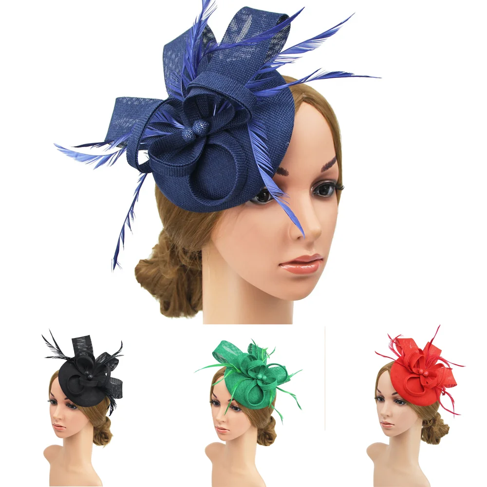 

Ladies Women Wedding Evening Party Mesh Headband Flower Hat Fascinator Caps