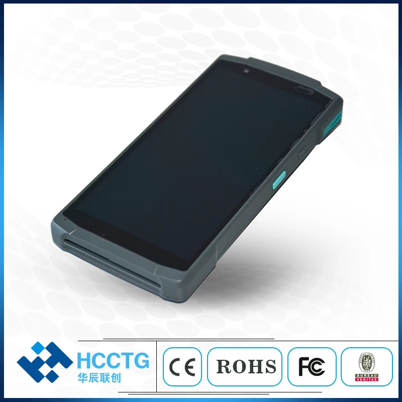 EMV PCI Оук Android 10 0 5 7 дюймов ручной терпинал POS 2 ГБ + 16 4G Wi-Fi Bluetooth MSR чип NFC 1D QR код 2D
