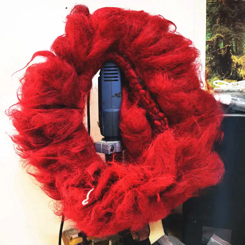 Tibet Mastiff yak`s hair red collar-Kekhor big Adult Zangao`s Collar 6 layers Big Decor for Dog | Дом и сад