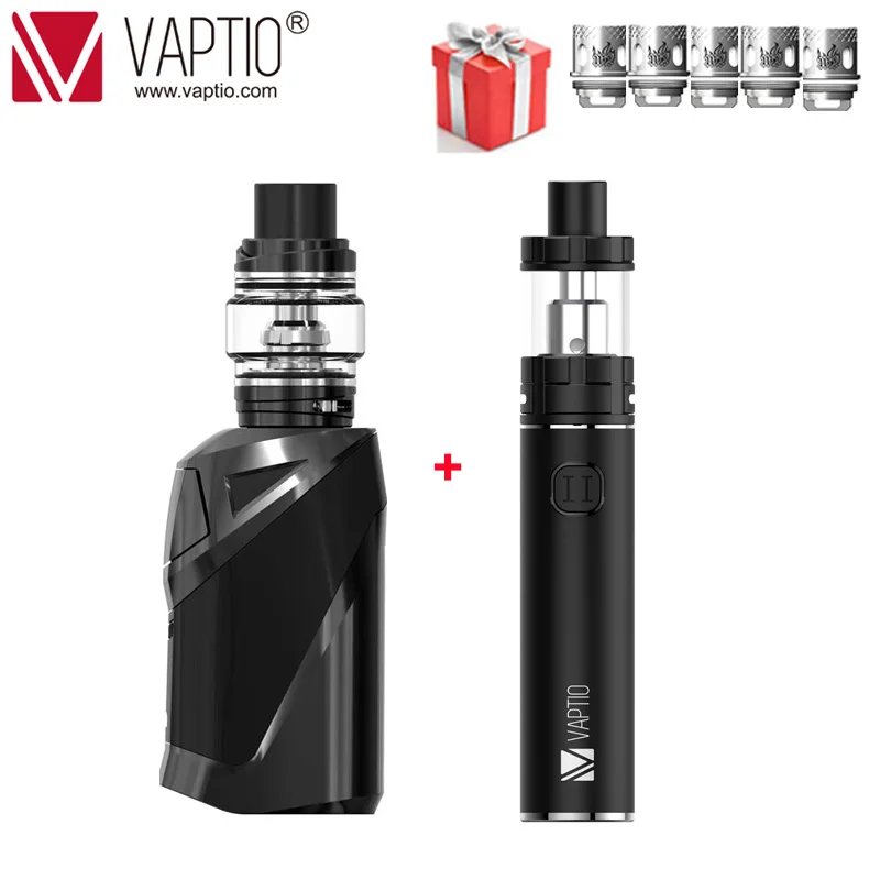 [Подарочная упаковка. Электронная сигарета Vaptio C2 мощностью 100 Вт, ручка Vaptio C2, 4,0 мл и 3000 мА · ч, встроенный набор Vape, комплект vape, распылитель с резьбой 510