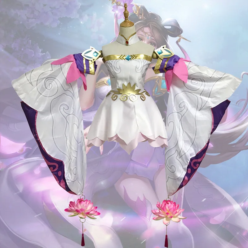 

White Uniform Girl Gift Anime Chinese Beauty Cosplay Costumes Noble Masquerade Elegant Femal Games Dancer Clothing Dress Classic