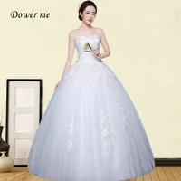 strapless wedding dresses gr730 sleeveless formal bridal gowns embroidery lace up vestido de novia plus size wedding dress