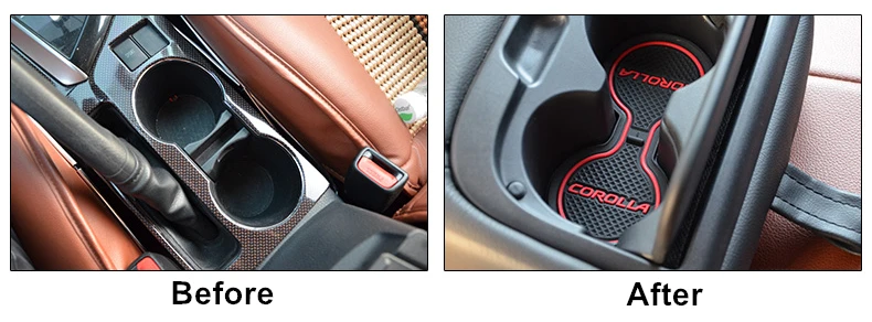 Non-Slip затворный слот резиновый коврик подстаканник Наклейка для Toyota Corolla затворный слот, подкладка Салонные подложки