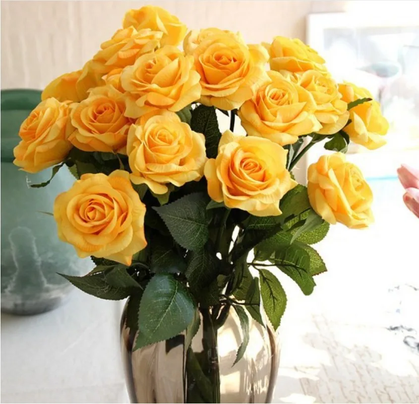 1 шт. искусственные розы свадебный букет|Искусственные растения| |