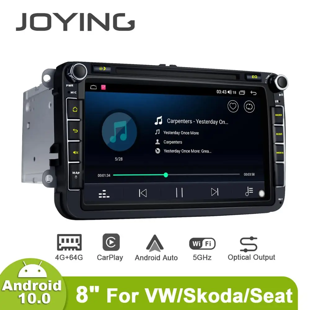 Радуясь 8 дюймов Android10 Автомобильная магнитола для Seat Leon/Alharmbra 2009 + GPS Carplay DSP 5G WI FI