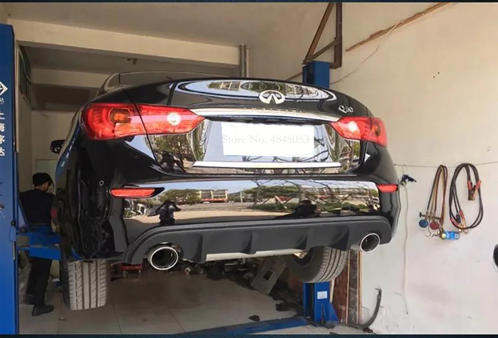 For Infiniti Q50 Q50L Q50S 2014 2015 2016 Carbon Fiber Black Rear Spoiler Diffuser Bumper Trunk Tail Cover Trim | Автомобили и