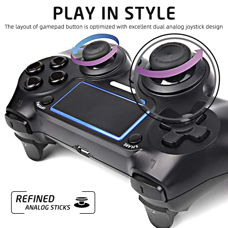 Pictek USB проводной геймпад контроллер для PlayStation 4 PS3 Джойстик Геймпад с двойной