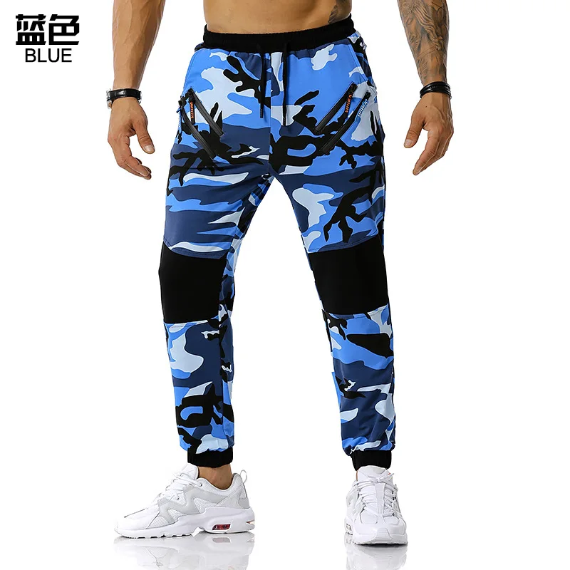 

Men casual pants camouflage sweatpants jogging outdoor sports football training fitness pants elastic waist drawstring trousers