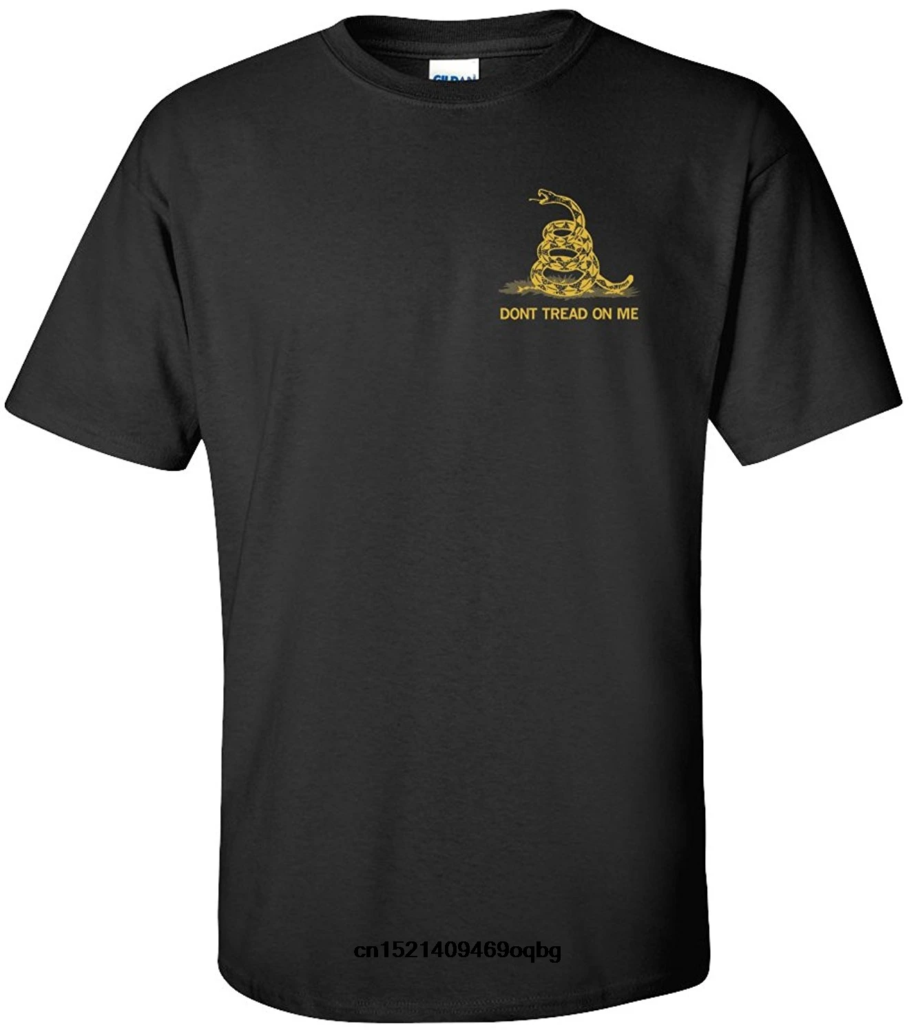 

Fashion 2018 Top Tee Mens The Black Classic Gadsden Dont Tread On Me Shirt