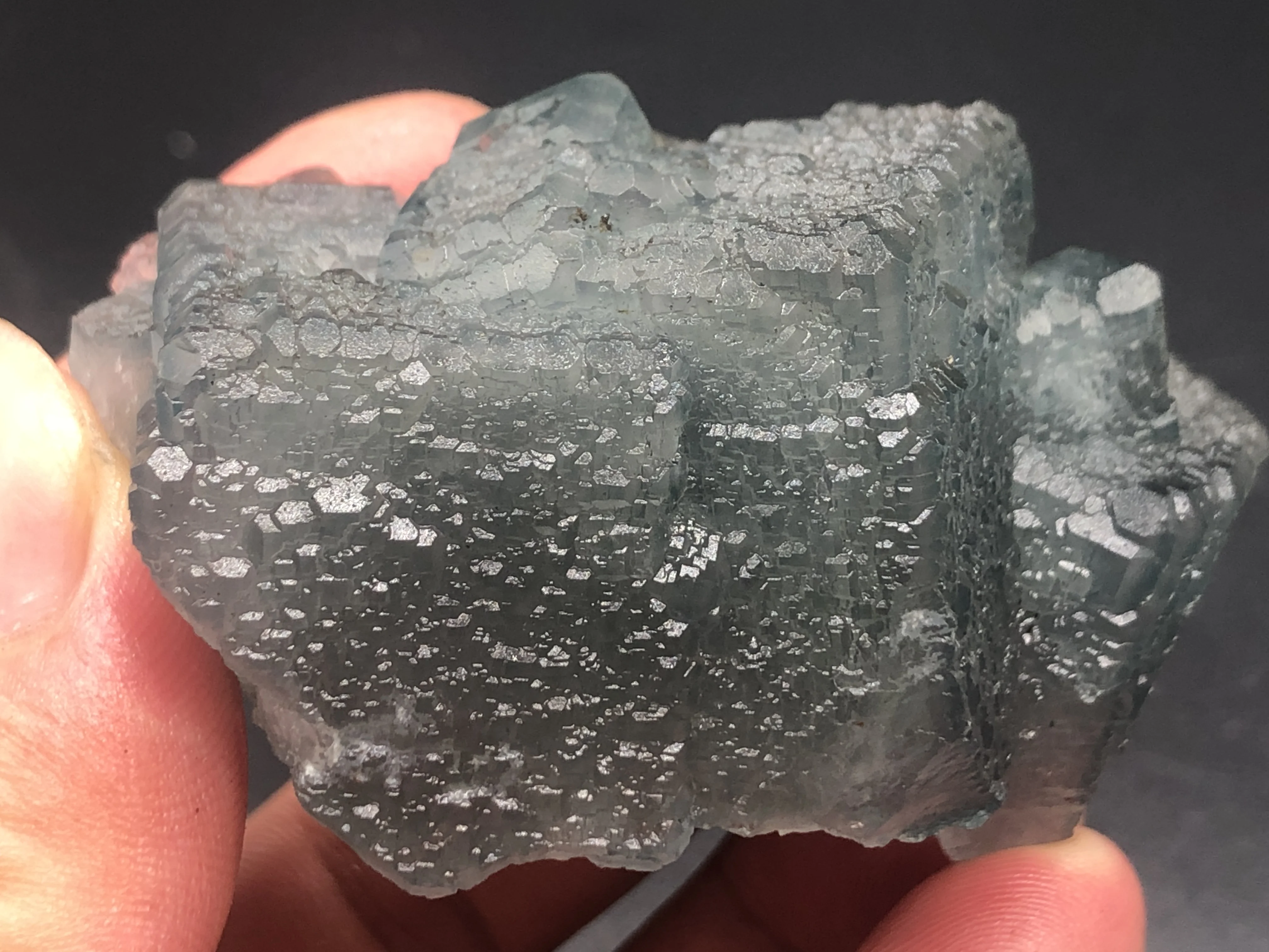 

Natural crystal, blue green fluorite, crystal mineral, crystal specimen