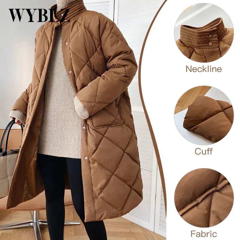 Ladies Puffer Jacket Coat Winter Padded Elegant Parka Women  Warm Loose Casual Stand Up Collar Outweart Women's Clothing  Mujer