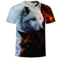 fox series handsome summer o neck short sleeve large print 3d hot summer 2021 fashion casual sports t shirt breathable