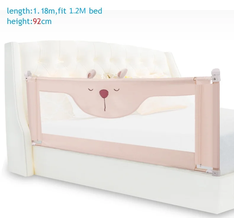 beige bear-1.2m От 1,2 м до 2,2 м портативная переносная кровать для путешествий детский манеж детская забор детская кровать с загородкой safeti Rails Защитная кровать забор детская ограждение - Цвет: beige bear-1.2m