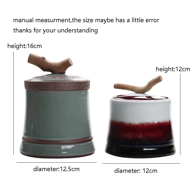 Художественная чайная банка керамический контейнер для хранения китайские