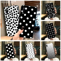 huagetop black and white polka dot customer phone case for vivo y91c y17 y51 y67 y55 y7s y81s y19 v17 vivos5