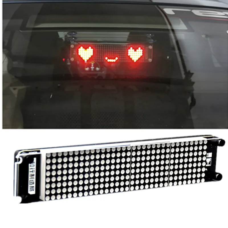 

LED Car Tail Expression Light Car Induction Water Lamp Flashing Light Anti-collision Brake Light Personalized Signal Light