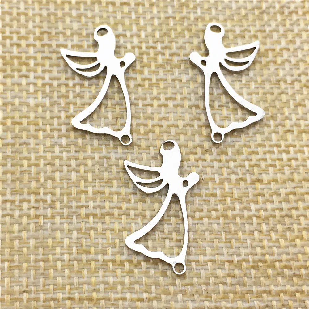 Разъемы из нержавеющей стали 10 шт. яркие серебряные Волшебные Ангел Мадонна Шарм