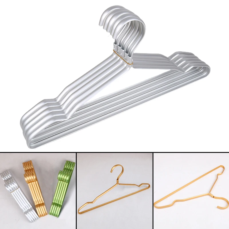 

Aluminum Alloy Cloth Hanger Anti-slip Grooves Design Dry Wet Dual Purpose Waterproof Household Space Saving for Sweater Ship