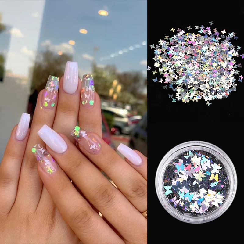 1 г/кор. порошок для ногтей блестки неправильная бабочка гитара зонтик чешуйки
