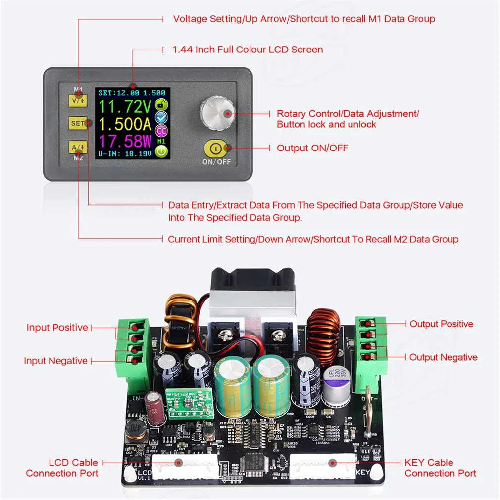 DPH3205 понижающий преобразователь постоянного напряжения программируемый