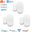 Tuya ZigBee с умным окном дверной датчик для ворот детектор Смарт домашняя система охранной сигнализации приложение Smart Life приложение Tuya дистанционного Управление для Alexa