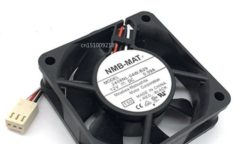 

Free shipping For Genuine NMB-MAT 2408NL-04W-B29 12V 0.09A 6020 6CM 3-wire fan