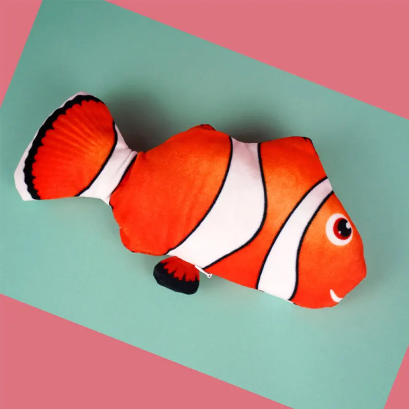 

Electric Swing Mobile Cat Fish USB Interactive Pet Toy Plush Catnip Fish Moving Floppy Fish Cat Toy For Cats Toys Interactive