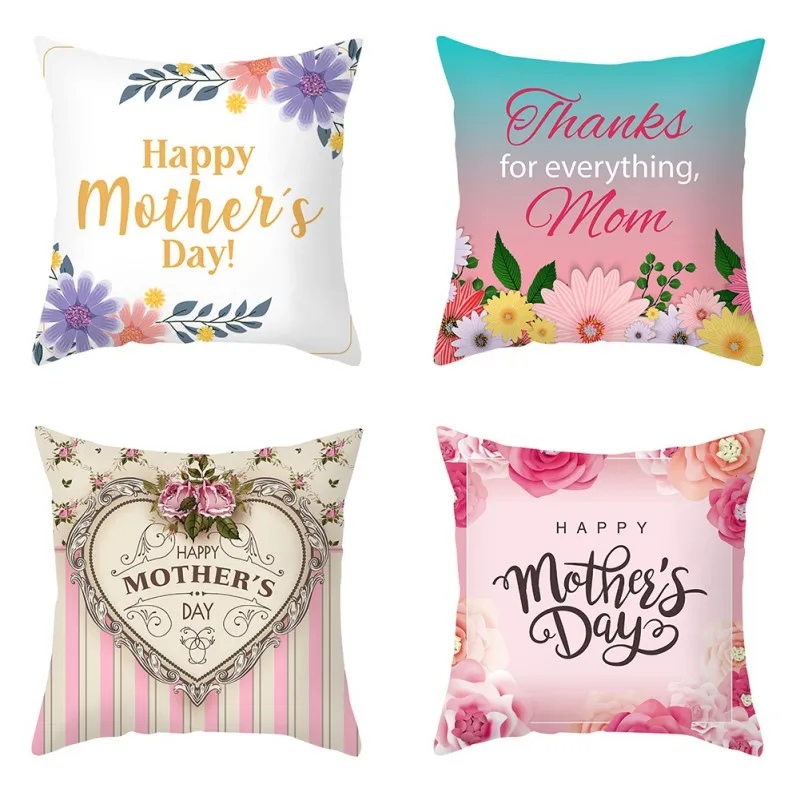 

Pillowcase for Mother's Day 4PCS Hug pillowcase Mother's Day Gift Peach Parchment Bright color suitable for decoration