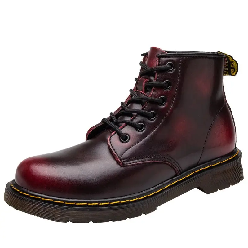 

Ankle Botines PU Leather Casual Fashion Classic Comfortable أحذية الرجال martin boot Bottes de Martin Men Shoes Concise HM256