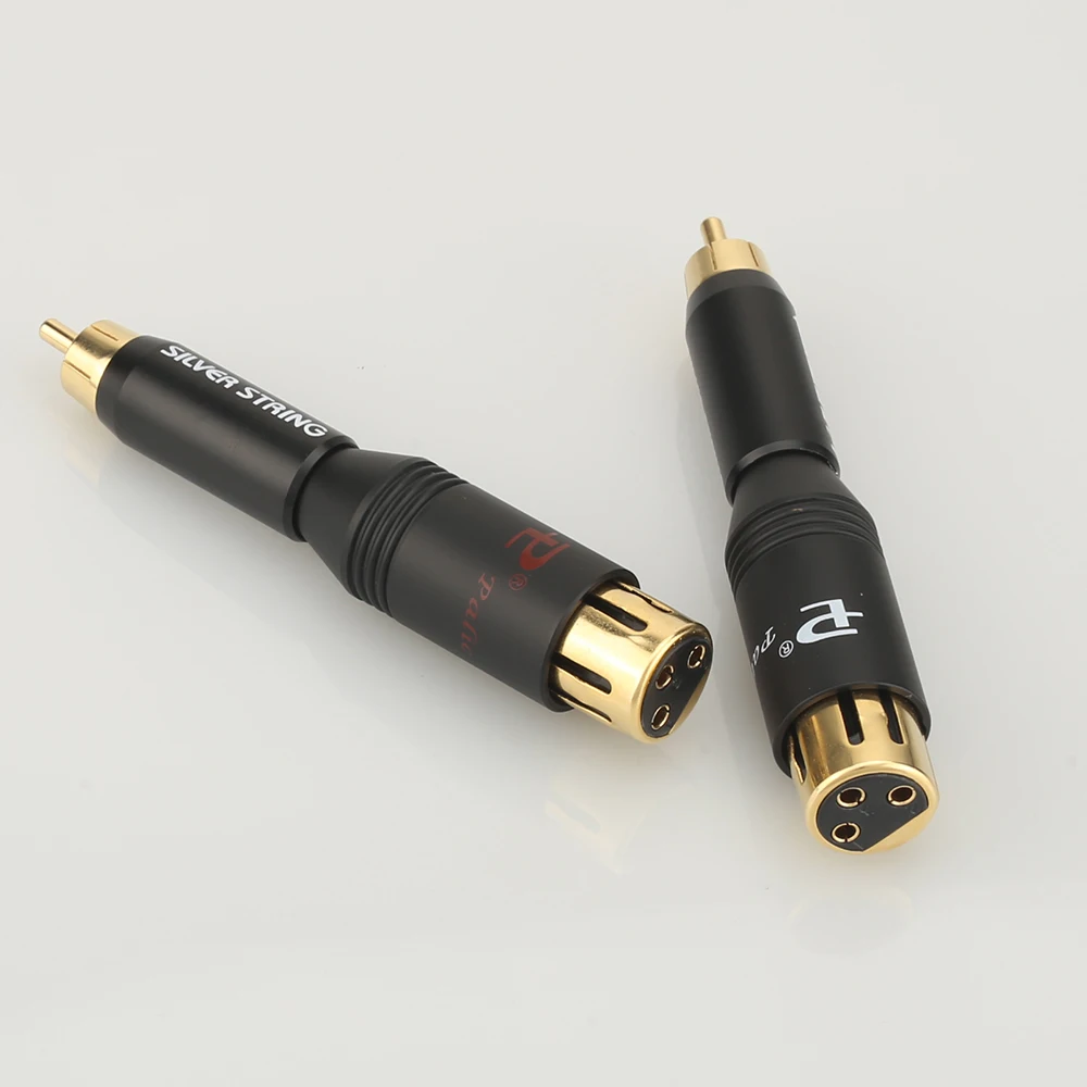 4 шт. высокопроизводительный аудиоразъем RCA штекер гнездо XLR позолоченный адаптер