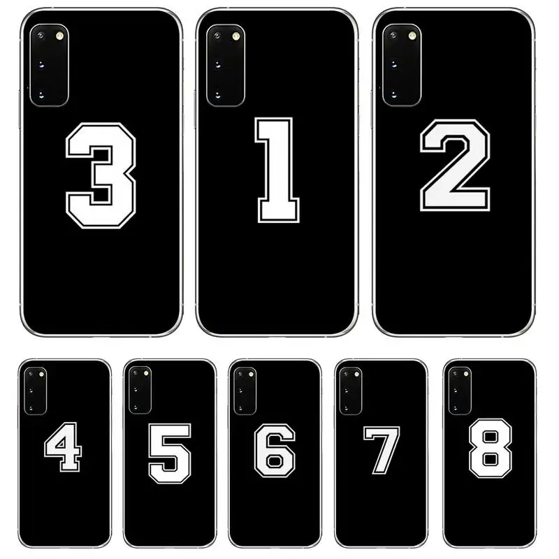 

Custom Football Lucky Number Phone Case For Samsung Galaxy S8 S9 S10 Plus S10E S20FE A71 A51 A21S Silicone Transparent Cover