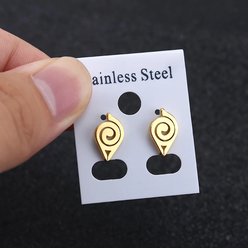 Серьги-гвоздики в стиле панк аниме серьги-спирали пирсинг хряща уха нержавеющая