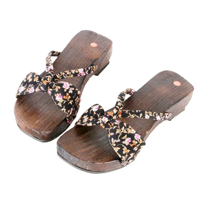 Японские традиционные деревянные туфли Вьетнамки Женские китайские гэта сабо