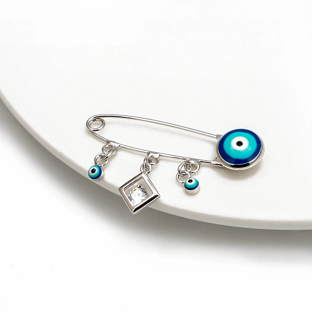 Счастливый глаз снежинка треугольник квадратные шармы брошь и булавка простая с