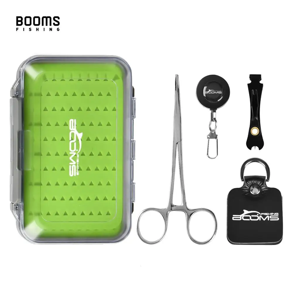

Booms Fishing FF1 Vest Assortment Fly Fishing Tools Combo Include Fly Box & Forceps & Retractor & Nipper & Leader Straightener