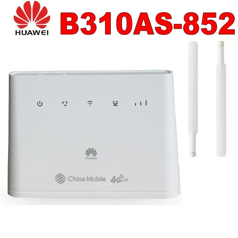  Huawei B310As-852 FDD-900/1800/2600  TDD-1900/2300/2500/2600  LTE 150Mbps Router + 2 