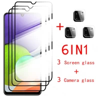 6in1 for samsung galaxy a22 a52 a72 a42 a32 a12 tempered glass screen protector lens film for samsung galaxy m32 m62 m42 cover