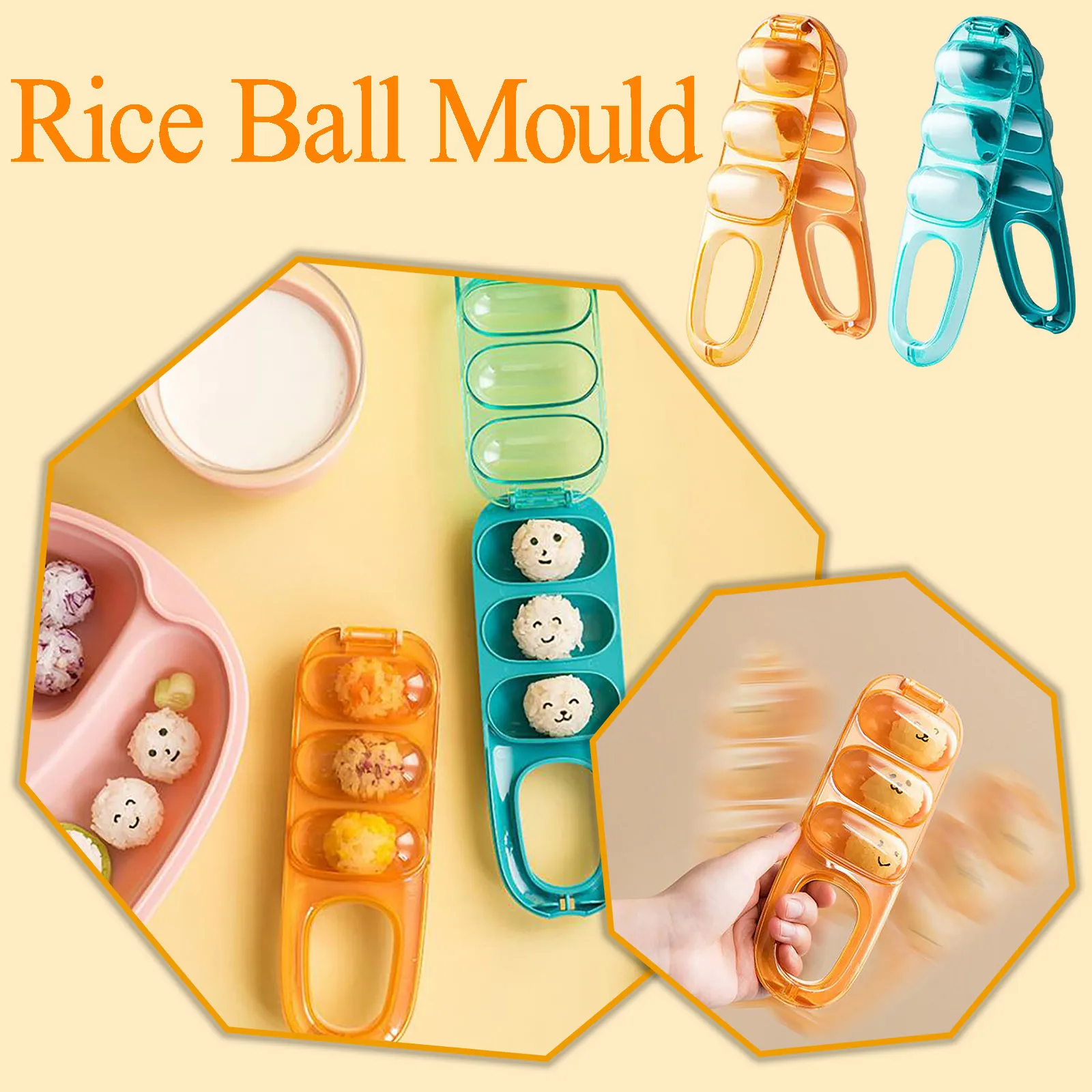 

Sushi Mold Onigiri Rice Ball Bento Kitchen Tool Nori Rice Ball Mold