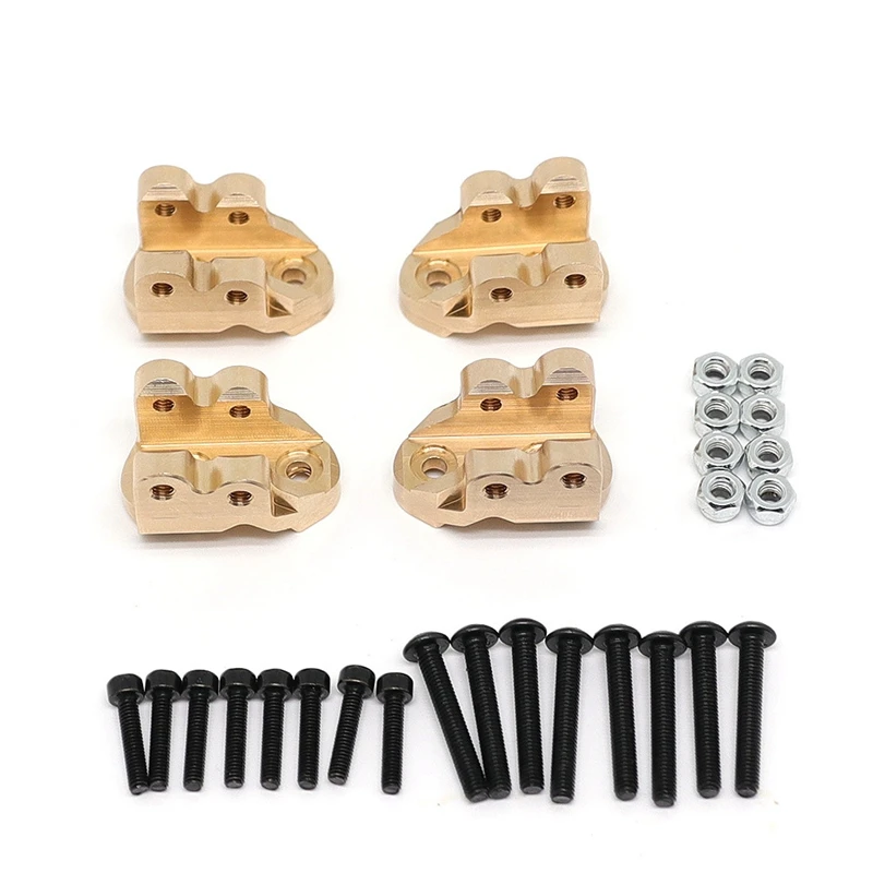 

4Pcs Brass Front Rear Axle Lower Shock Mount Link Rod Mount for YK4102 YK4103 YK4082 RC Crawler Car Upgrade Parts