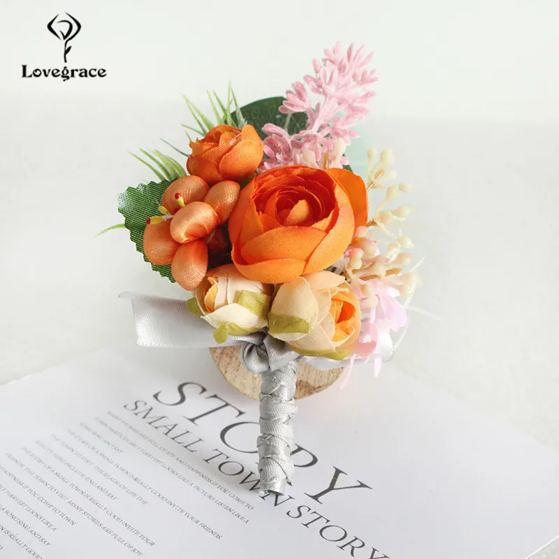 Корсаж на запястье для подружки невесты сестры искусственные цветы мужчин