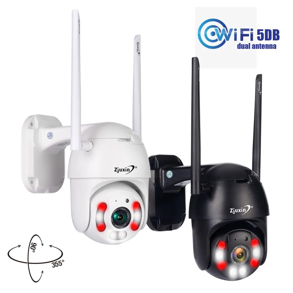 Zjuxin PTZ IP камера WiFi HD1080P Беспроводная Проводная PTZ наружная CCTV камера безопасности двойной светильник обнаружения человека AI облачная камера