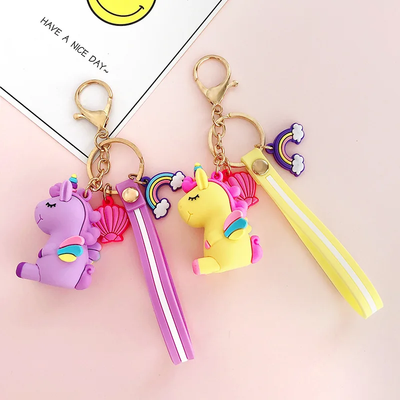 Милый силиконовый брелок в виде единорога маленькой лошади сумка для пары
