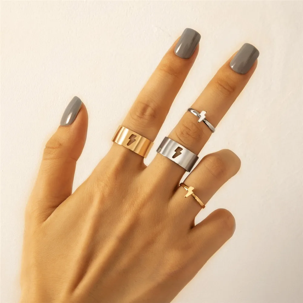 Молния кольцо для женщин 3D самолёт Открытое Луна полумесяц звезда кольца Бабочка