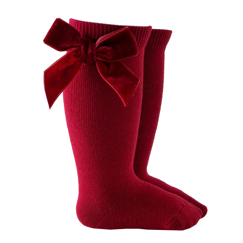 Calcetines de princesa para reci&eacute;n nacidos, lazo grande para ni&ntilde;os, oto&ntilde;o e invierno, accesorios para beb&eacute;s, regalo para reci&eacute;n nacidos de 3 a 36M-5